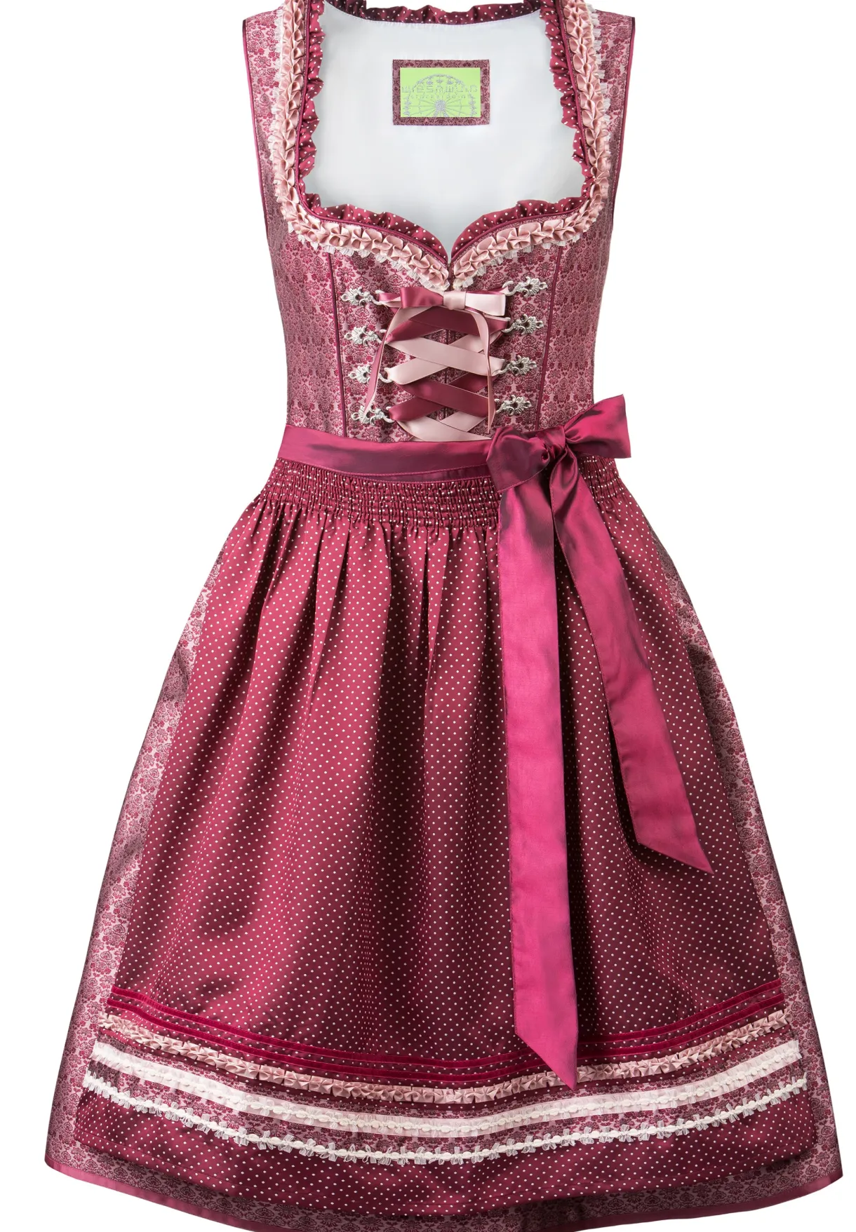 Best Dirndl Giselle Damen Midi Dirndl 60-65 Cm